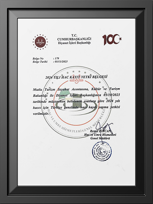2024 Yılı Hac Kayıt Yetki Belgesi