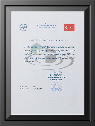 2020 Yılı Hac Kayıt Yetki Belgesi