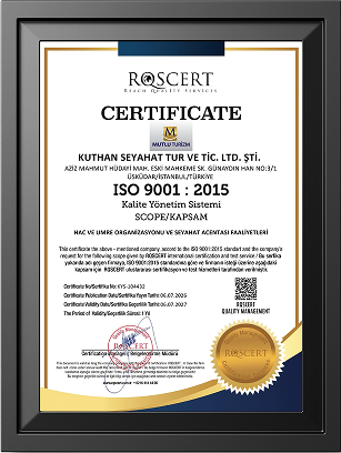 MUTLU TURİZM ISO 9001